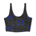 Plus Size Blue Butterfly — Matching Sports Bra (Big Print)