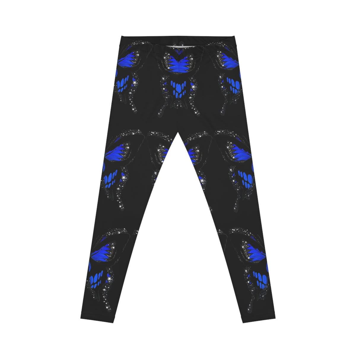 Blue Monarch Butterfly Leggings — Women's All-Over Print Casual Yoga Pants