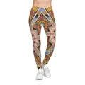 Kaleidoscope Market Print Women's Leggings — Colorful Geometric AOP Activewear