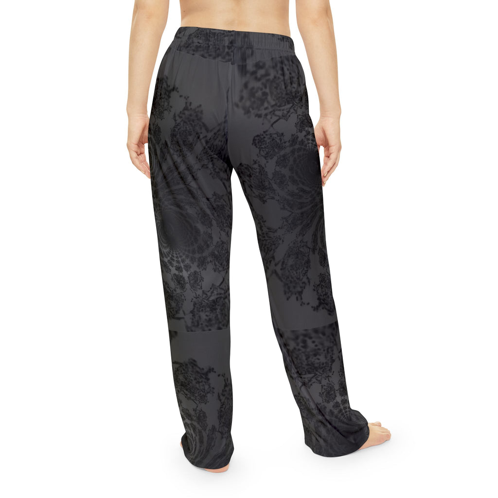 Dark Floral Women's Pajama Pants — All-Over Print Lounge Pajamas