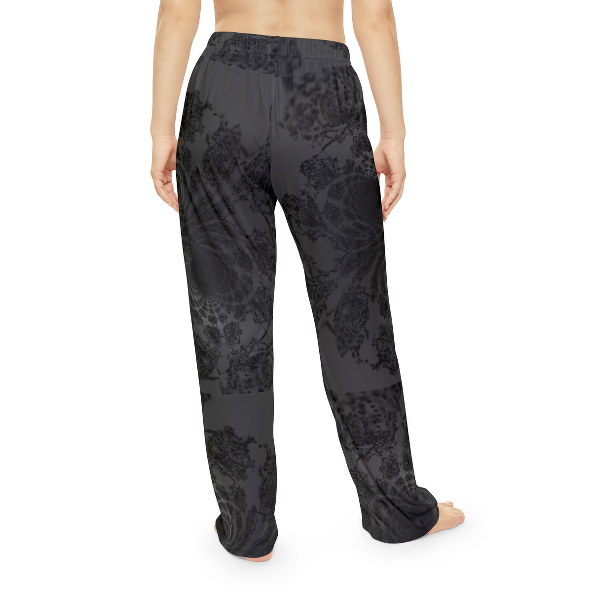 Dark Floral Women's Pajama Pants — All-Over Print Lounge Pajamas