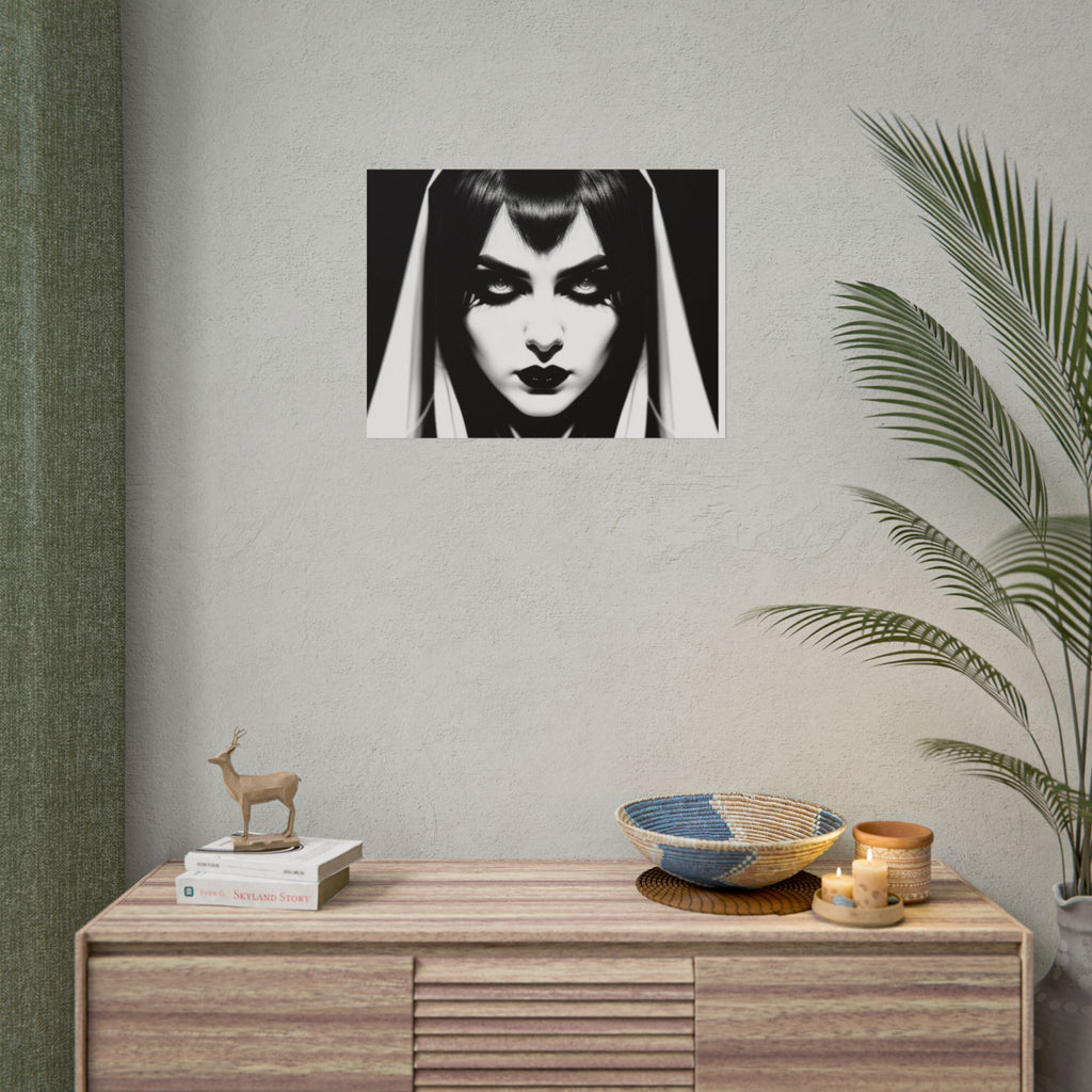 Gothic Vampire Woman Rolled Poster