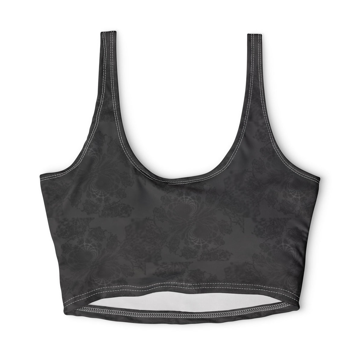 Black Mandala — Matching Sports Bra (Small Print)