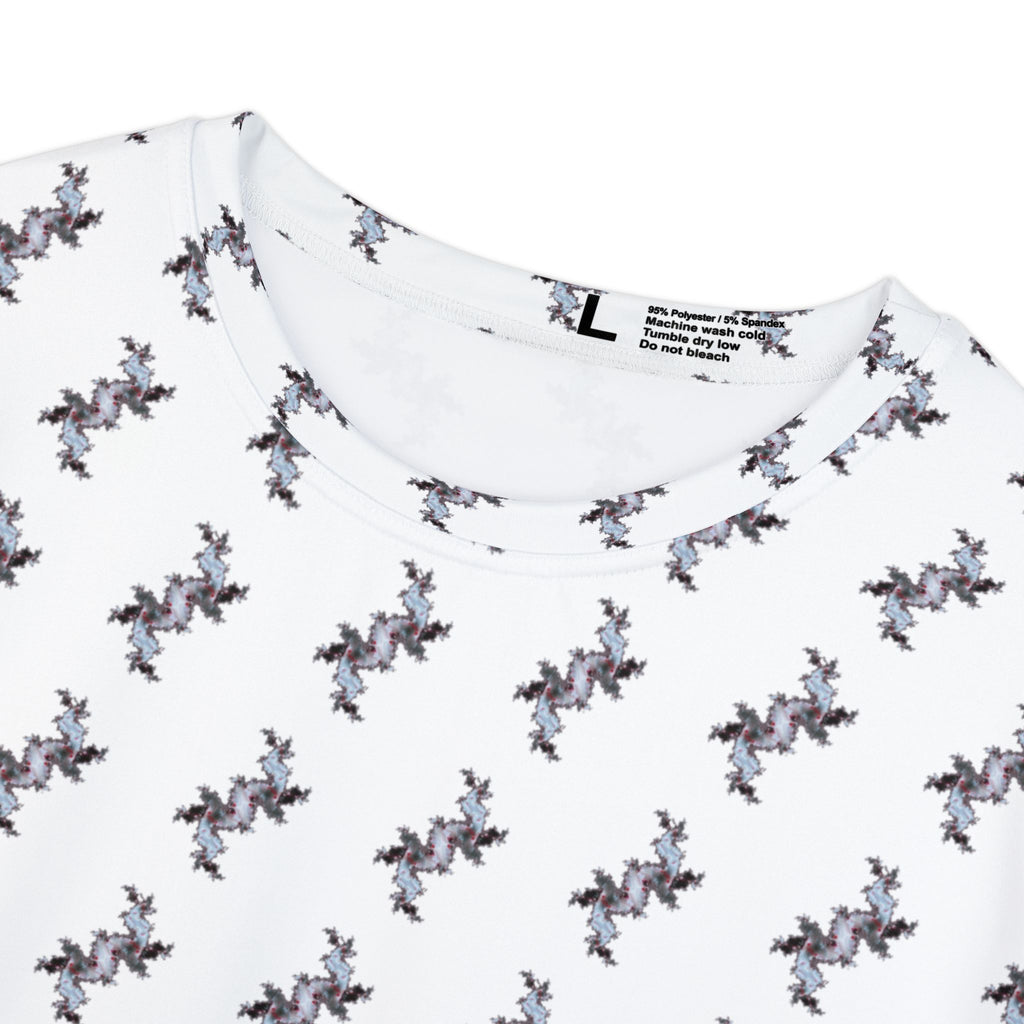 Women's Short Sleeve Shirt with Delicate Floral Pattern