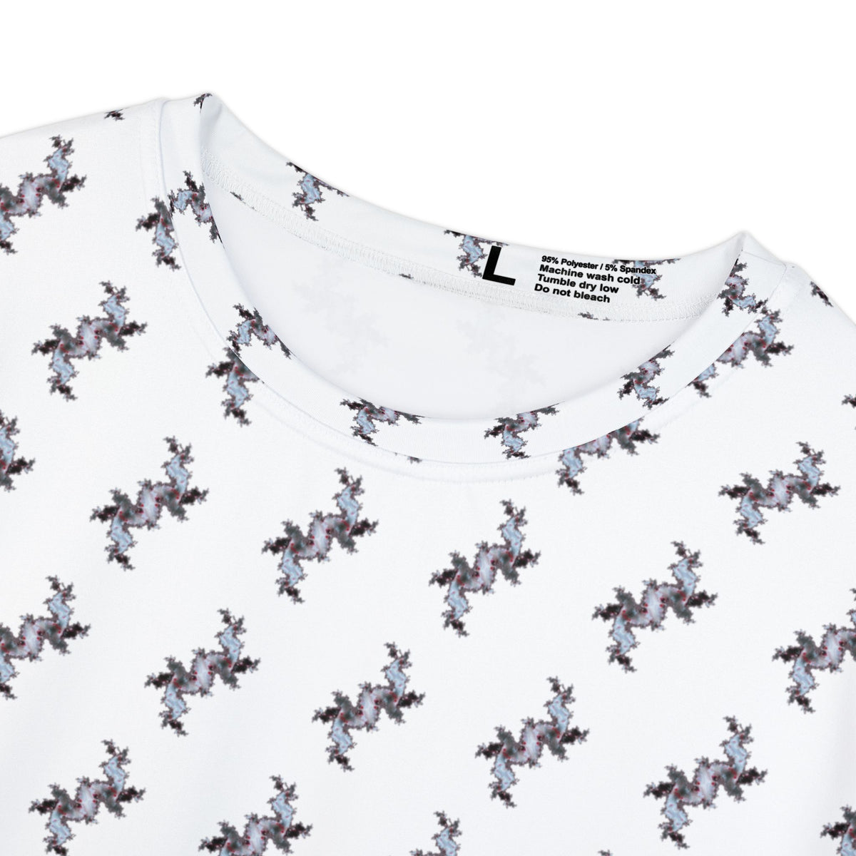 Women's Short Sleeve Shirt with Delicate Floral Pattern