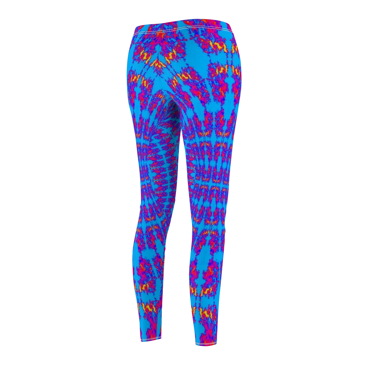 Tie-Dye Blue & Purple Women's Leggings — Vibrant All-Over Print Casual Leggings