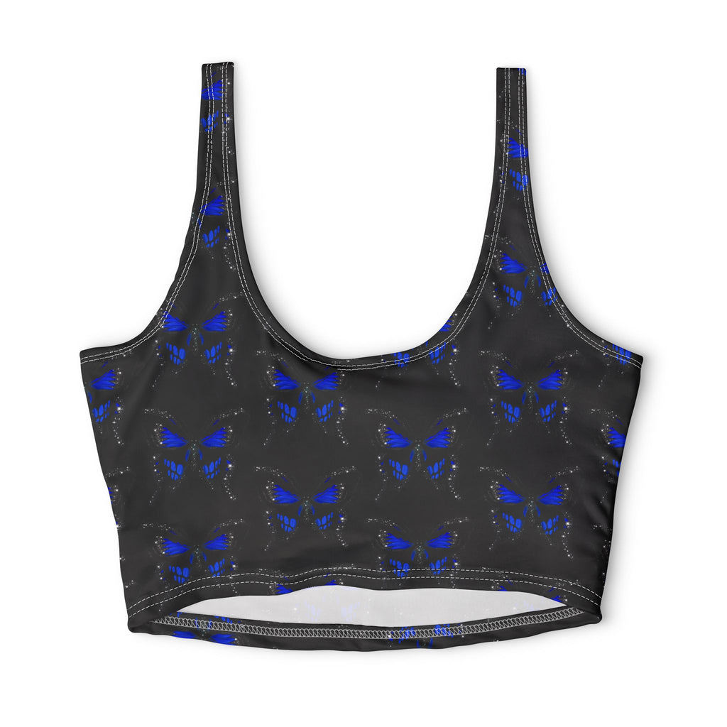 Blue Monarch Butterfly — Matching Sports Bra (Small Print)