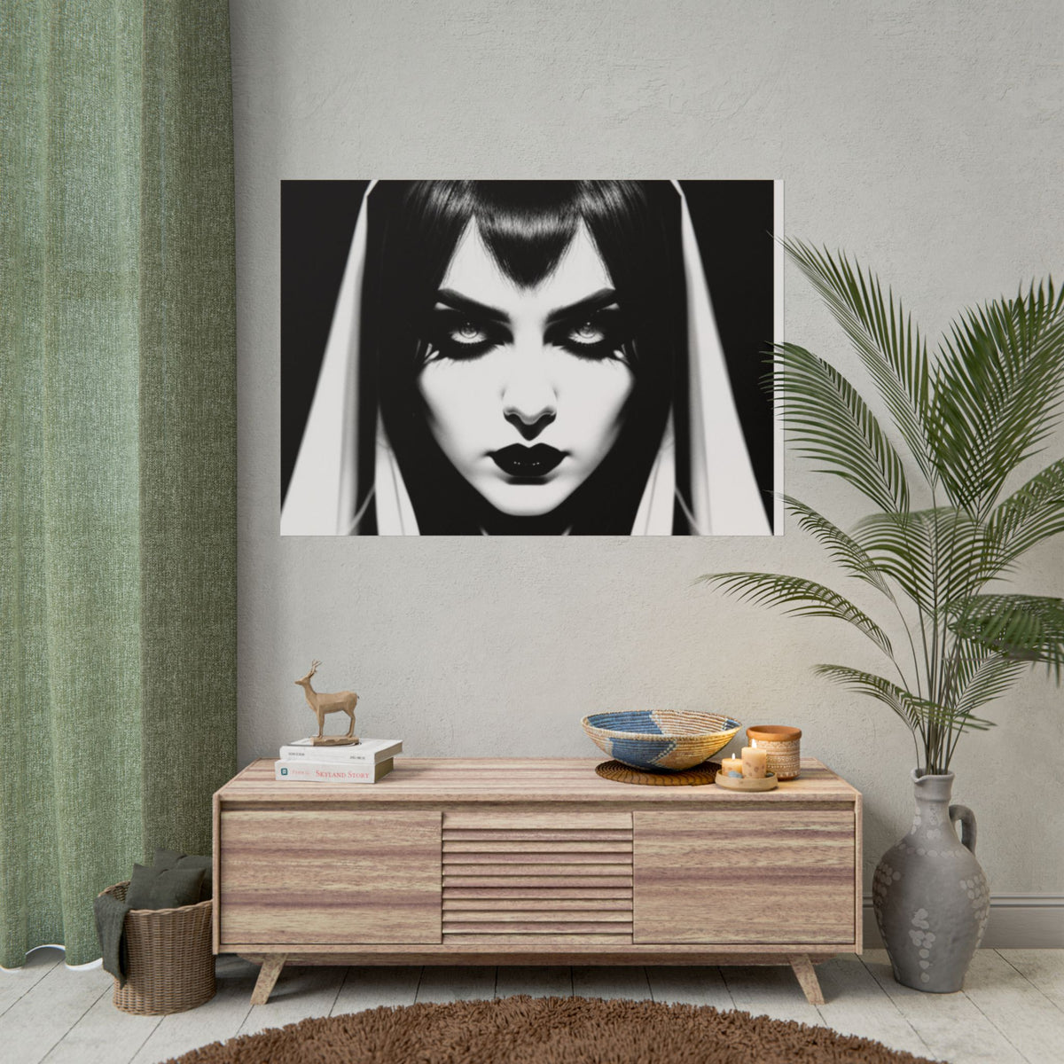 Gothic Vampire Woman Rolled Poster