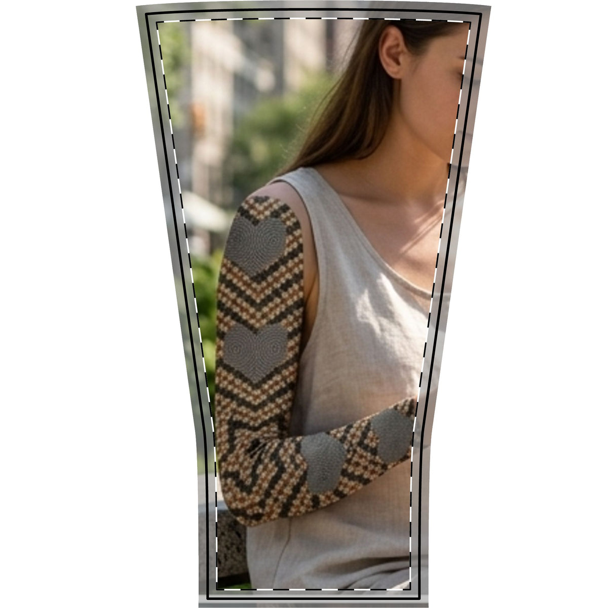 Heart Map Arm Sleeve — Patterned Arm Sleeve for Women & Men