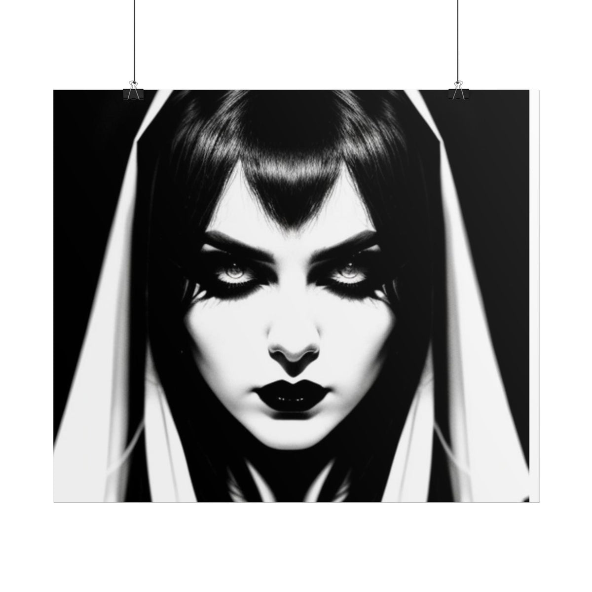 Gothic Vampire Woman Rolled Poster