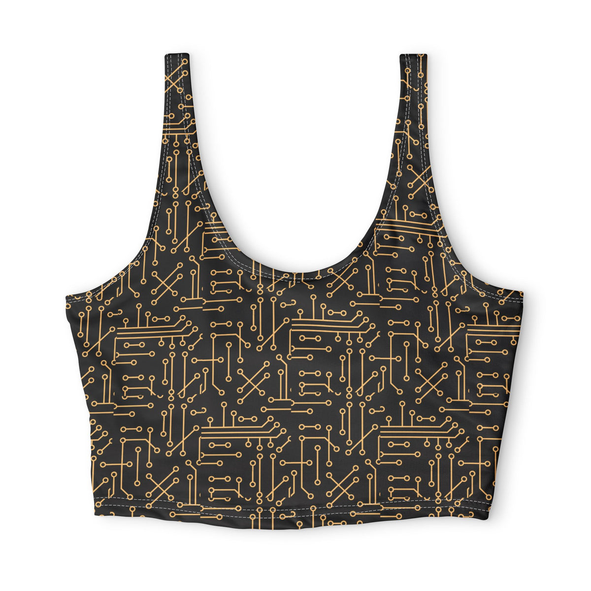 Gold Circuit Board — Matching Sports Bra (Big Print)