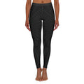 Black Geo Dot Women's Leggings — Comfortable Everyday Activewear