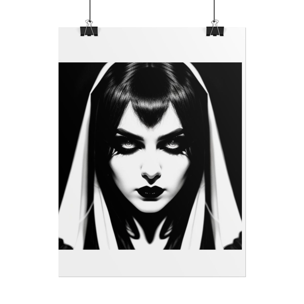 Gothic Vampire Woman Rolled Poster