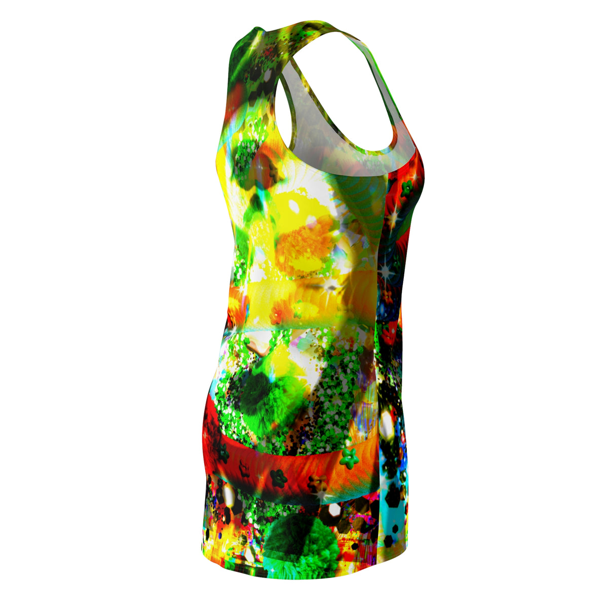 Abstract Color Splash Racerback Dress