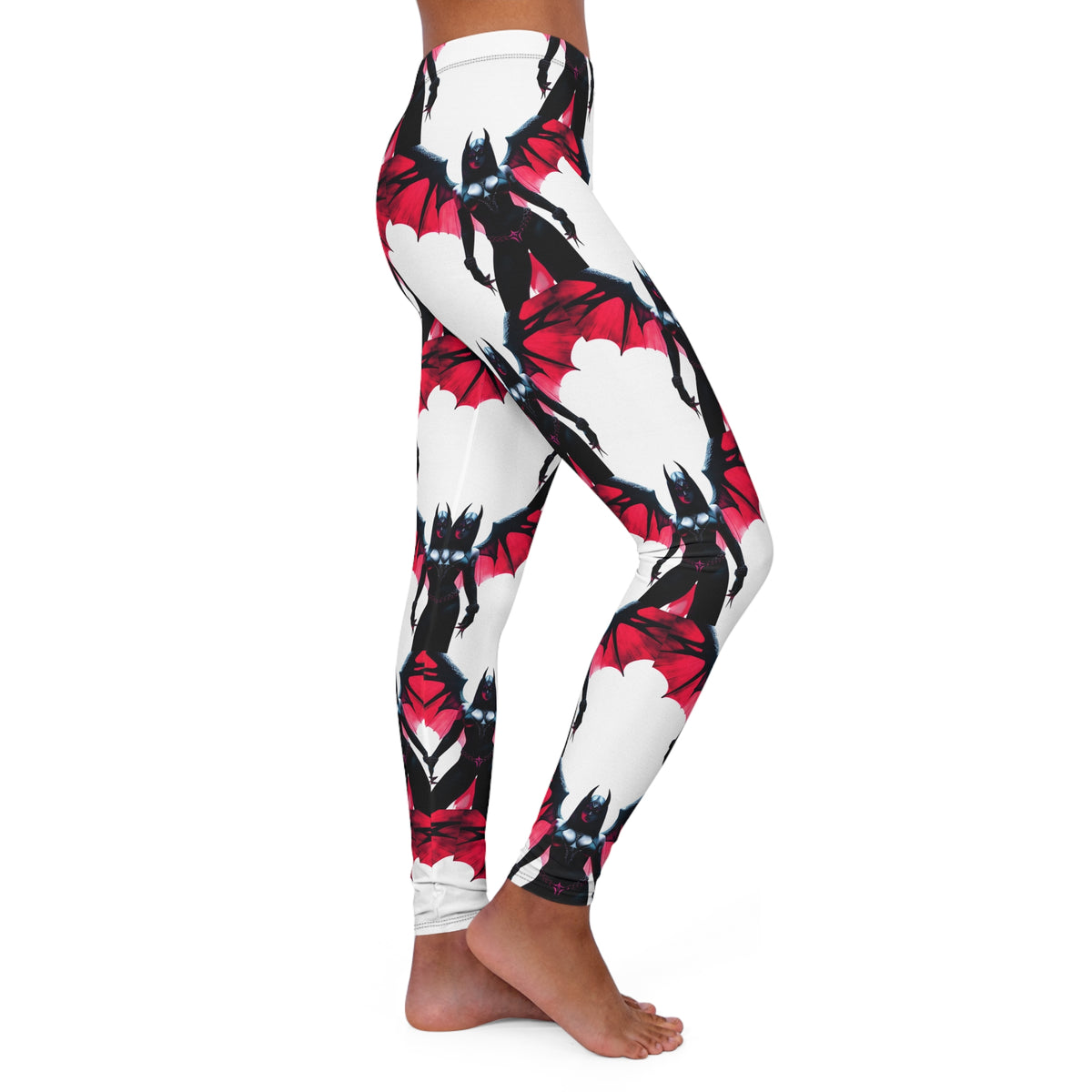 Gothic Bat Print Leggings
