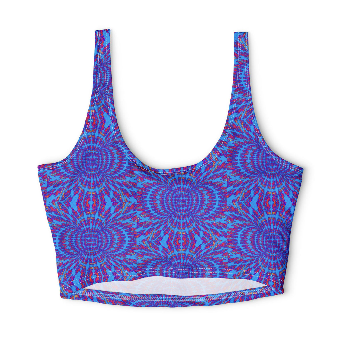 Tie-Dye Blue & Purple — Matching Sports Bra (Small Print)