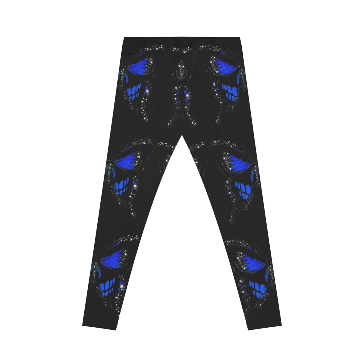 Blue Monarch Butterfly Leggings — Women's All-Over Print Casual Yoga Pants