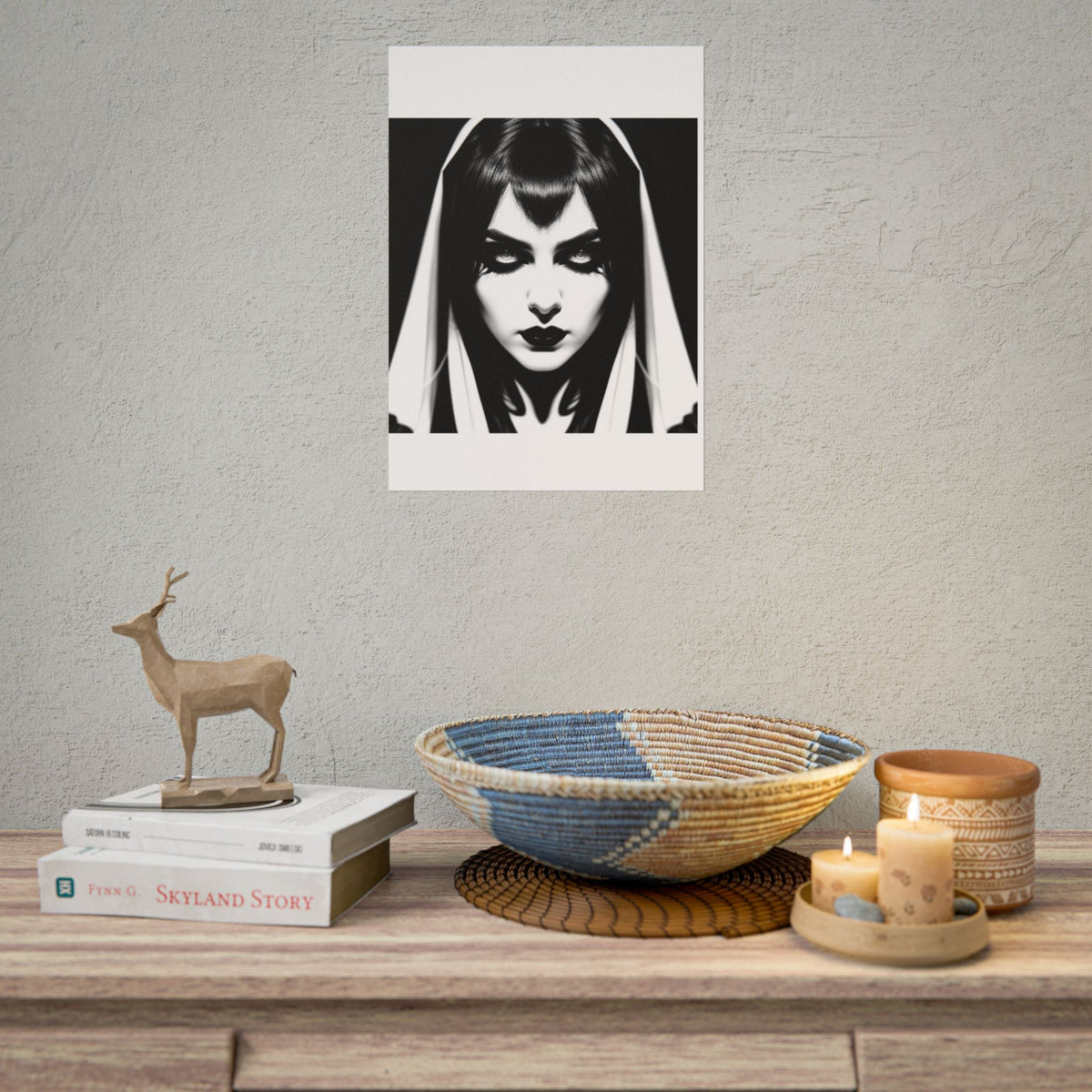 Gothic Vampire Woman Rolled Poster