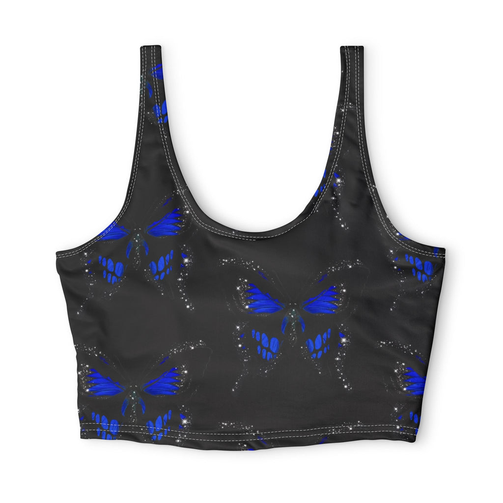 Blue Monarch Butterfly — Matching Sports Bra (Big Print)