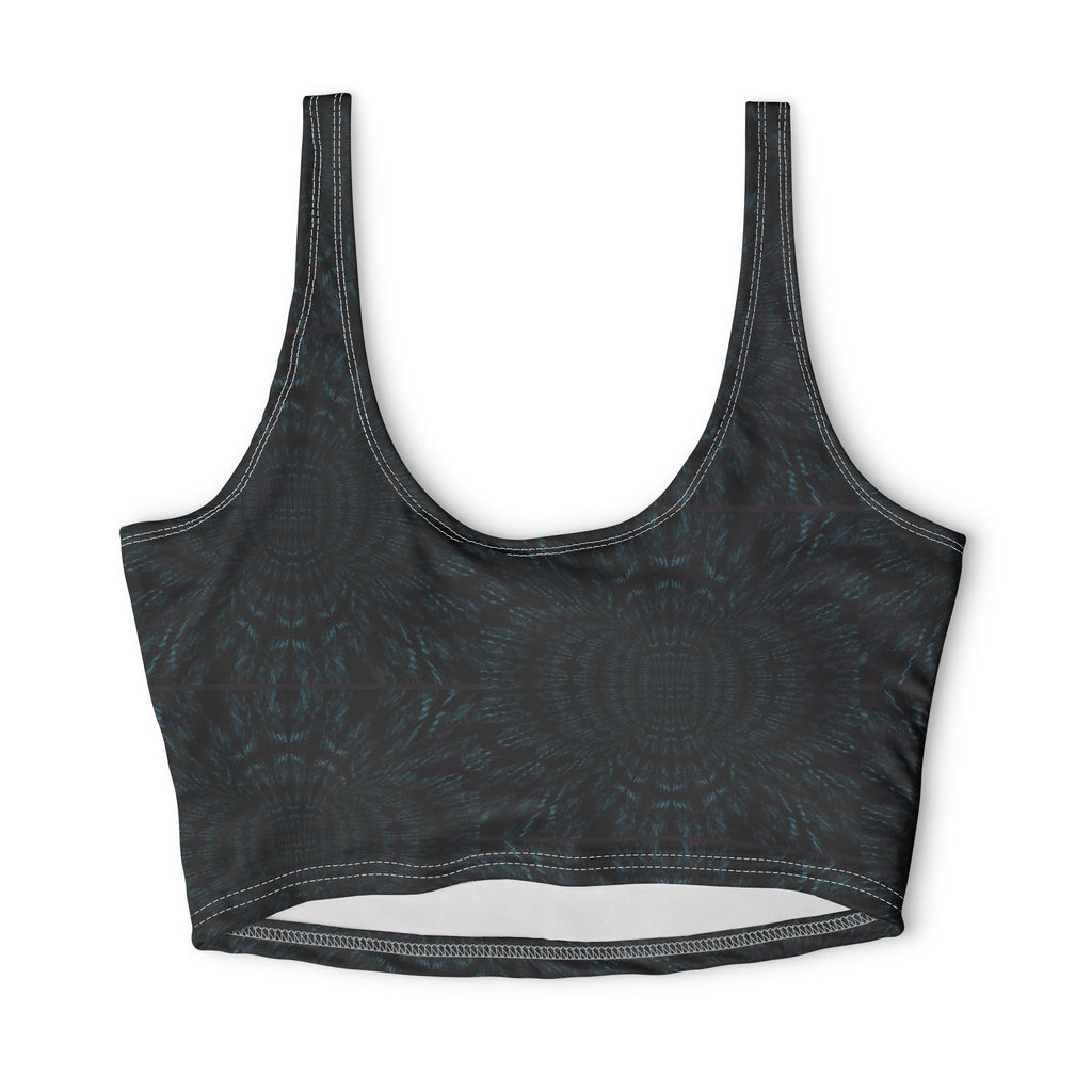 Midnight Fractal — Matching Sports Bra (Big Print)