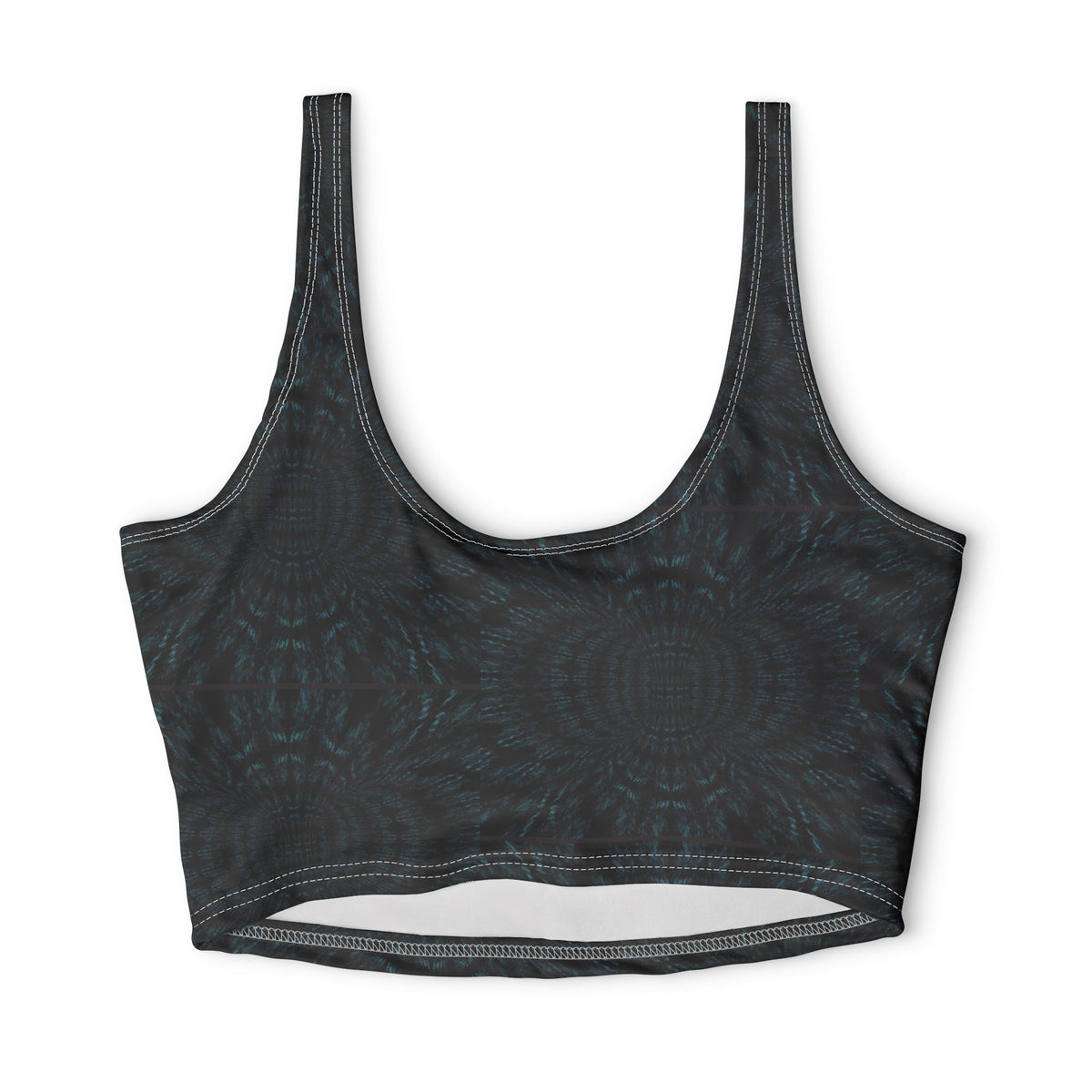 Midnight Fractal — Matching Sports Bra (Big Print)