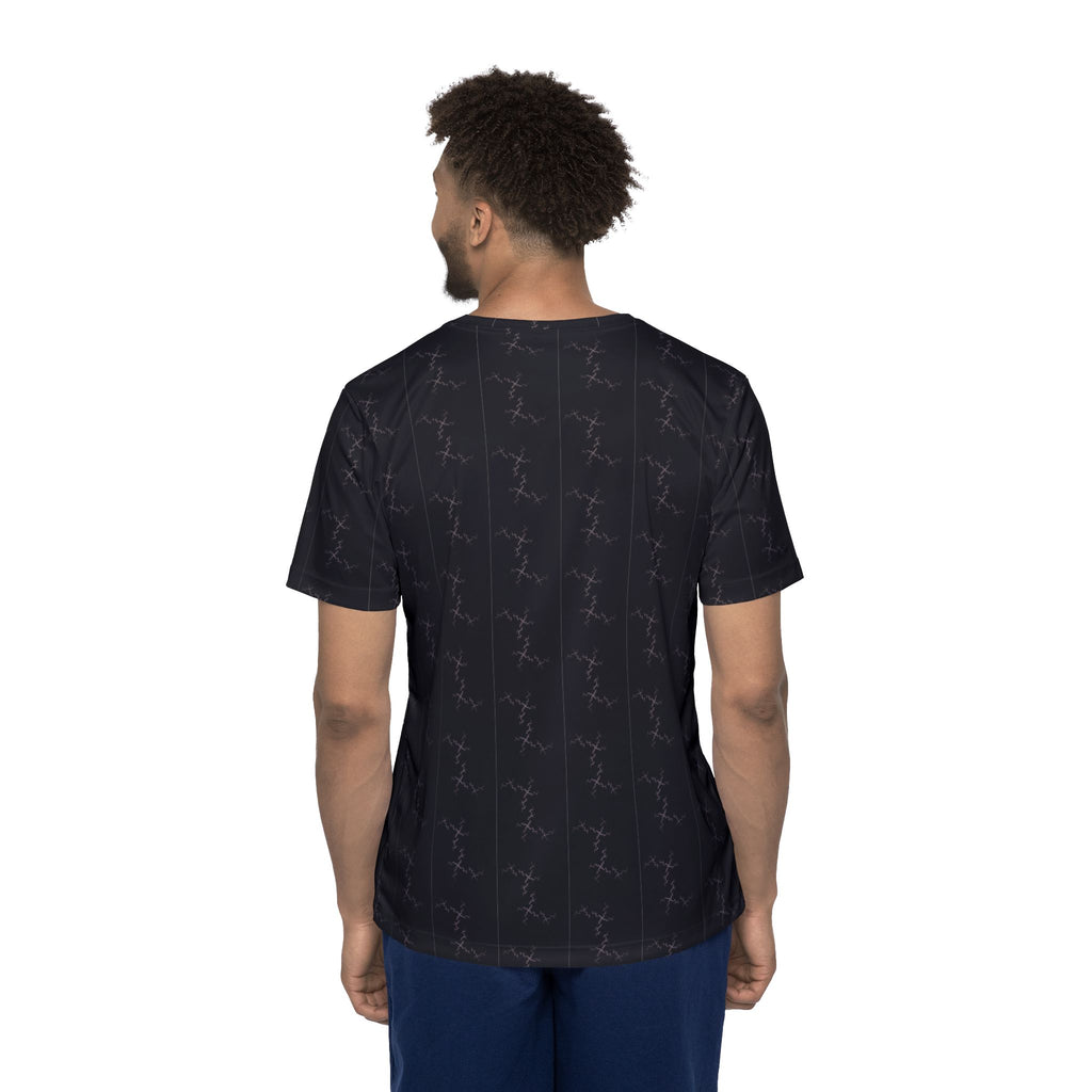 Black Abstract Pattern Sports Jersey