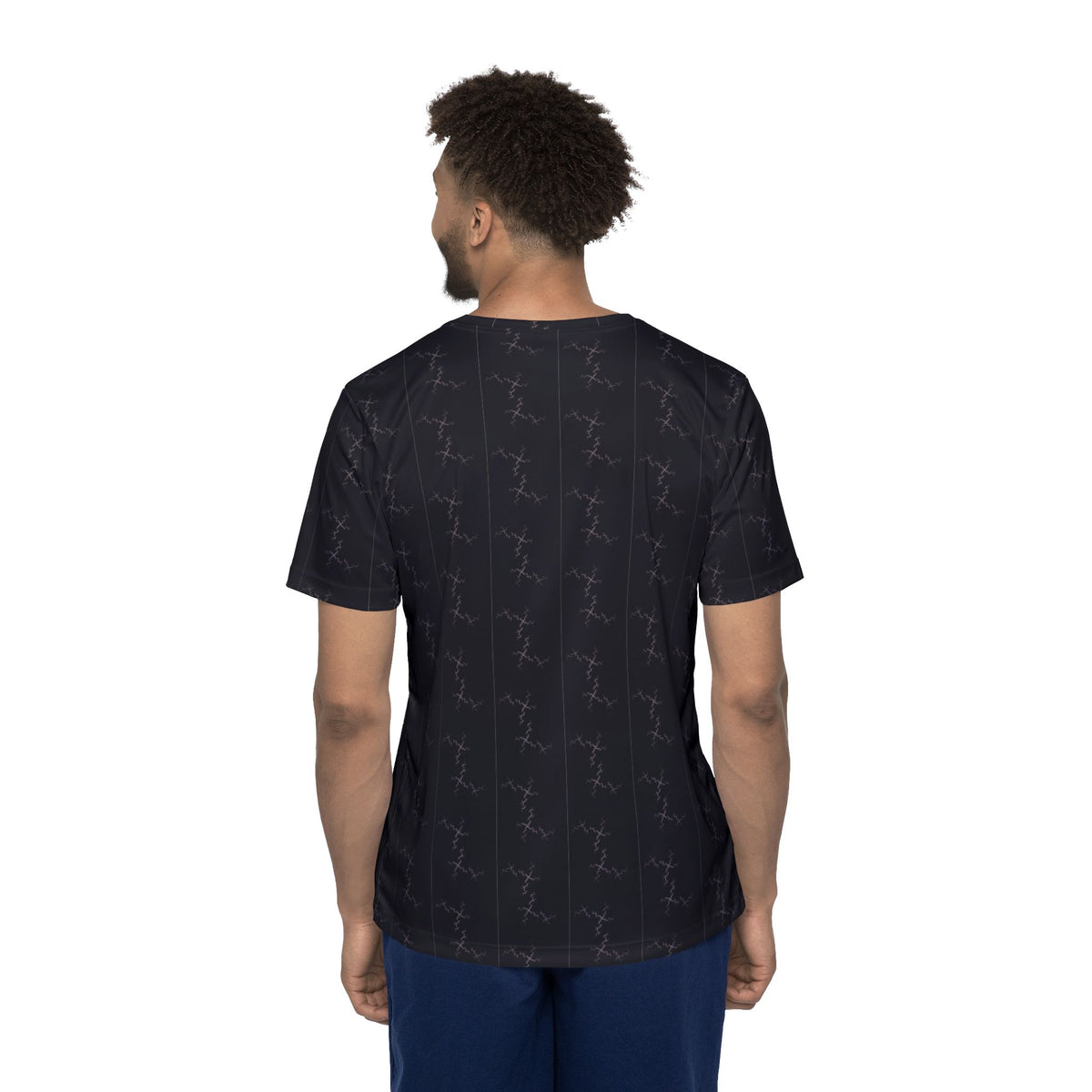 Black Abstract Pattern Sports Jersey