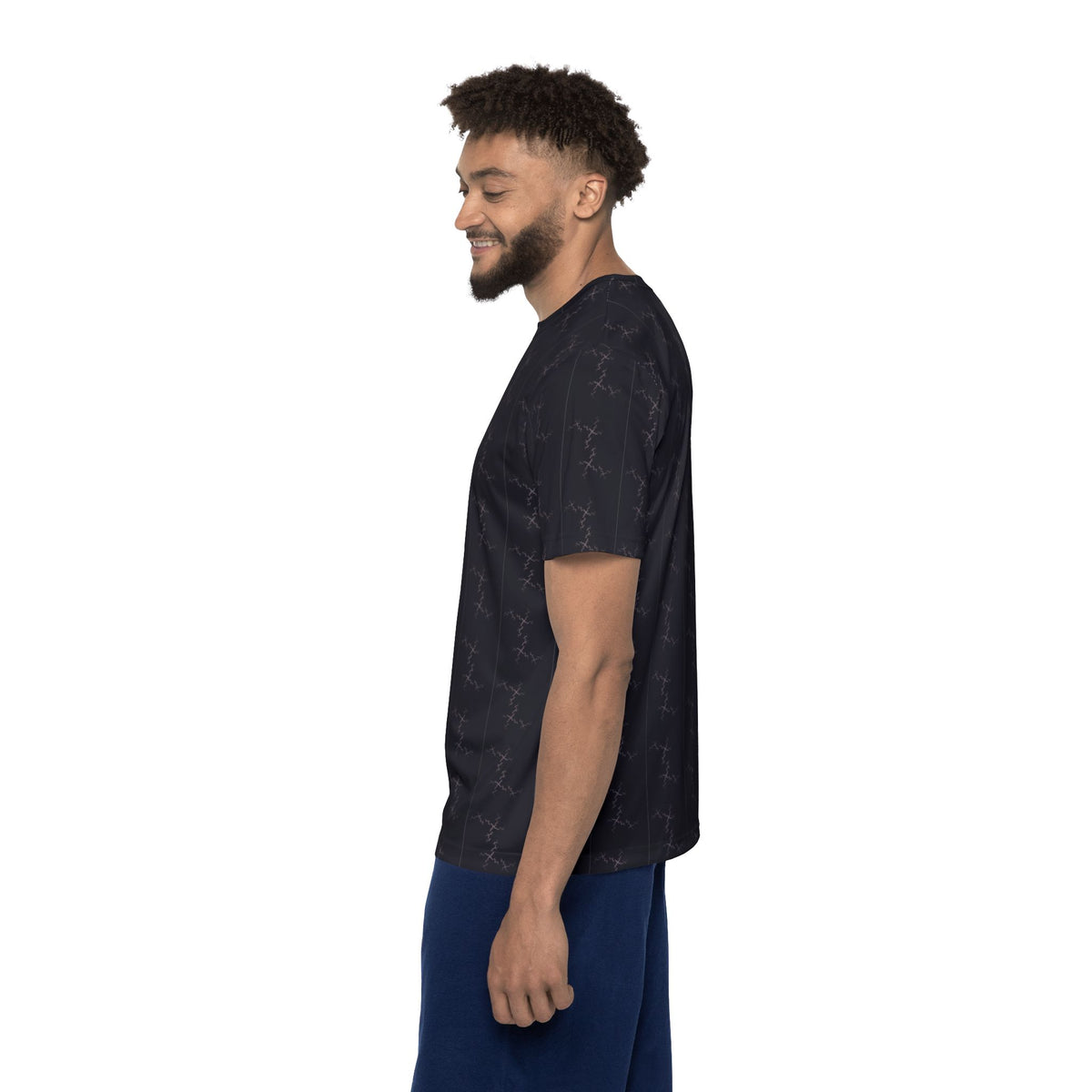 Black Abstract Pattern Sports Jersey