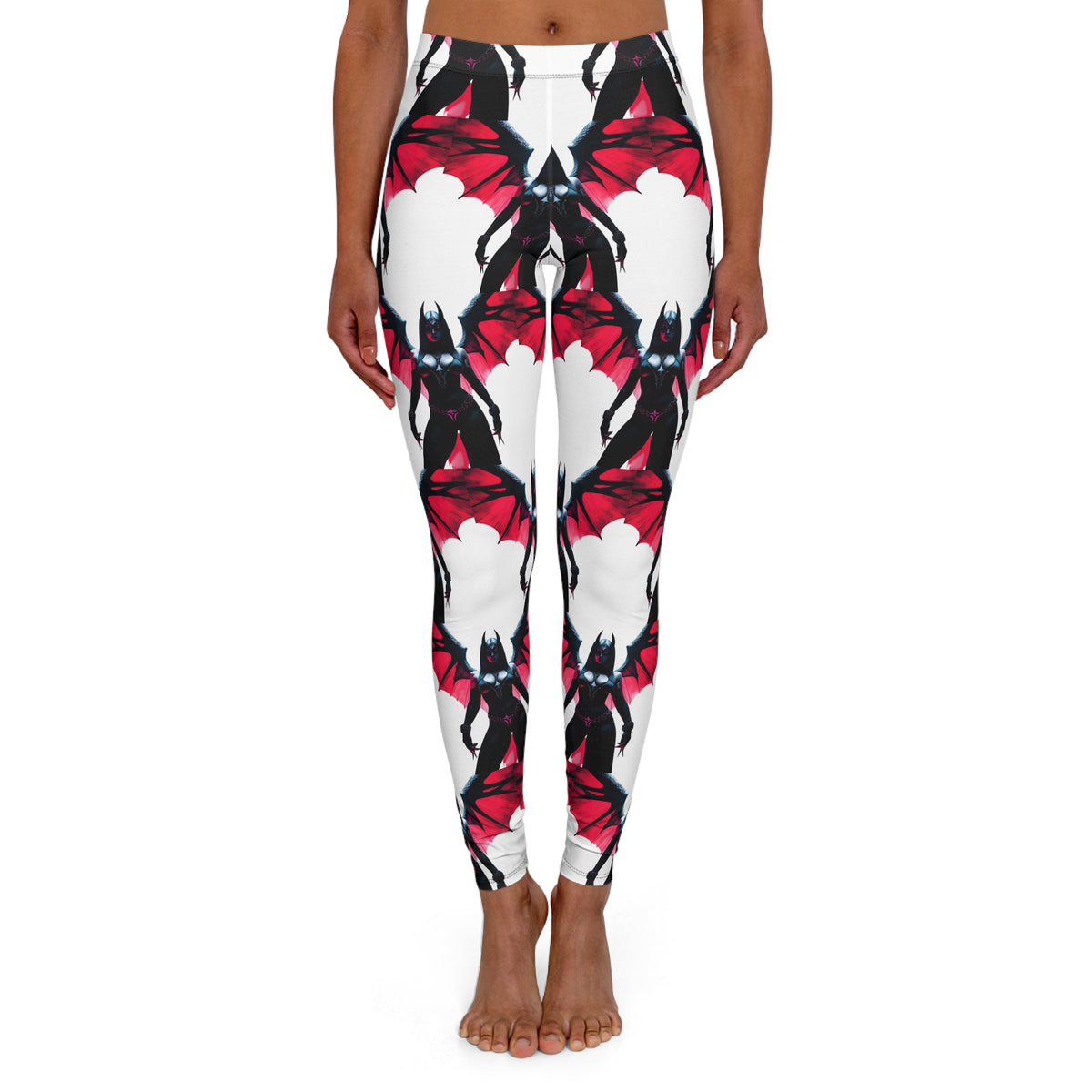 Gothic Bat Print Leggings